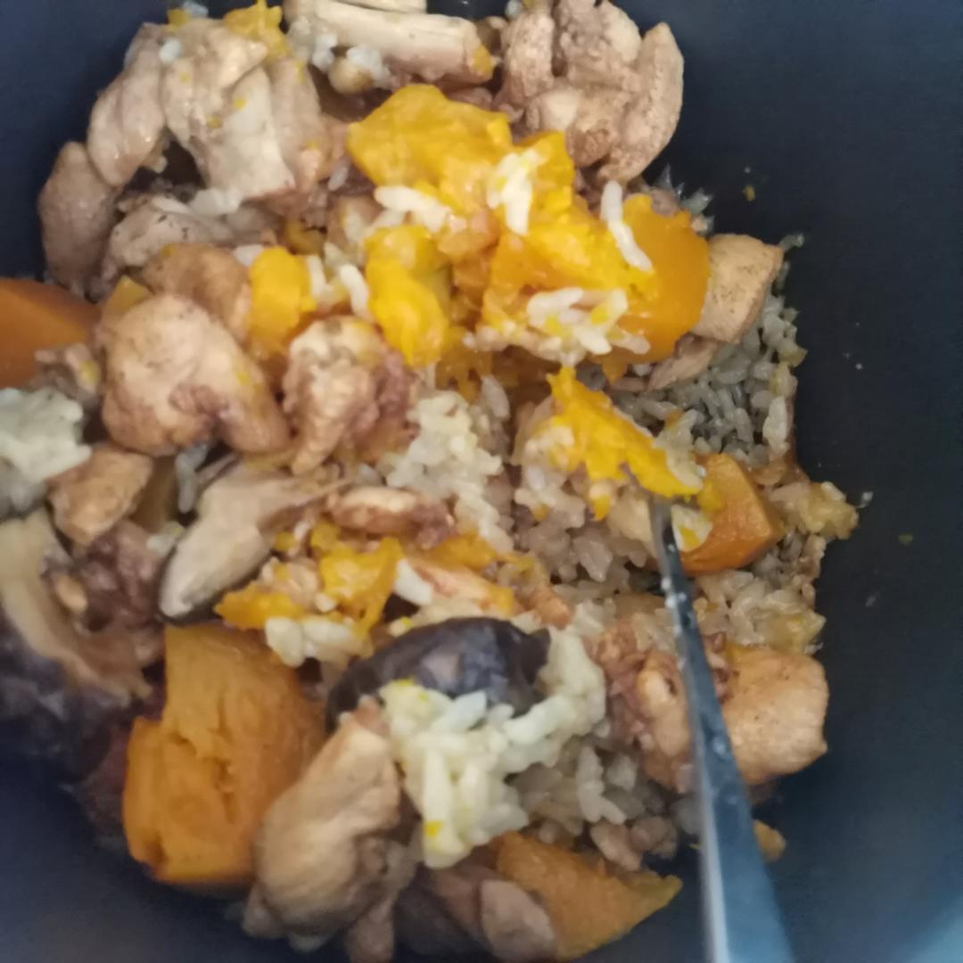 南瓜鸡肉饭