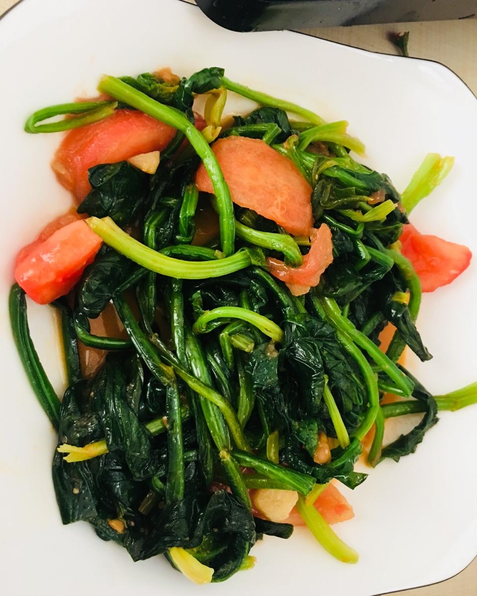 手机用户1597_kbrc做的西红柿炒菠菜