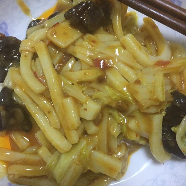 圆白菜炒面