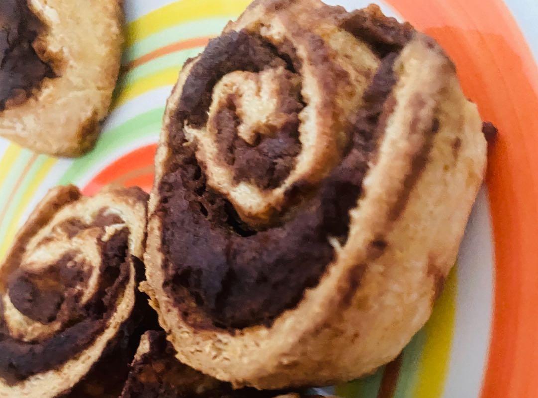 【北鼎烤箱食谱】+无油低卡红豆黄豆粉司康卷