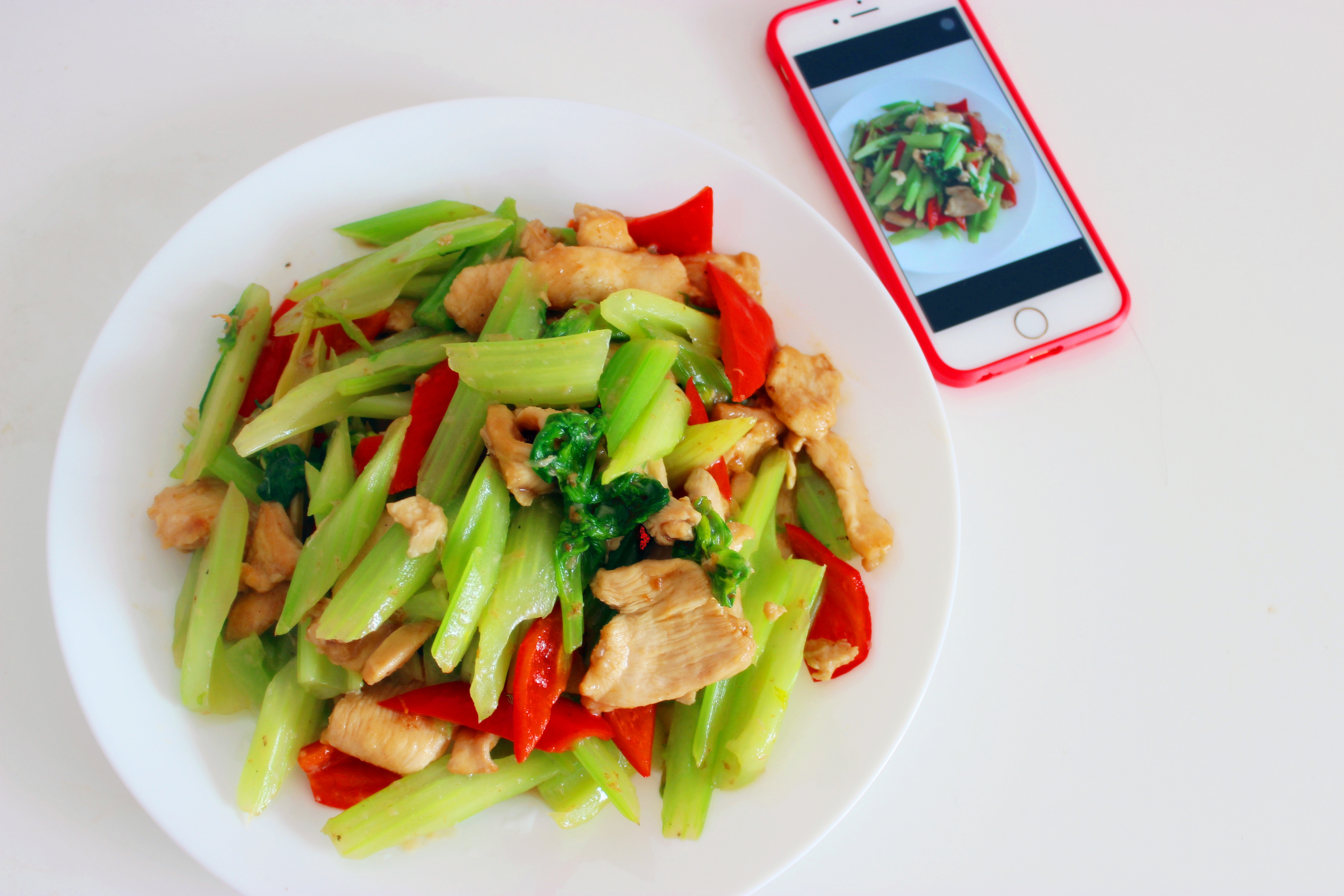 西芹炒肉丝