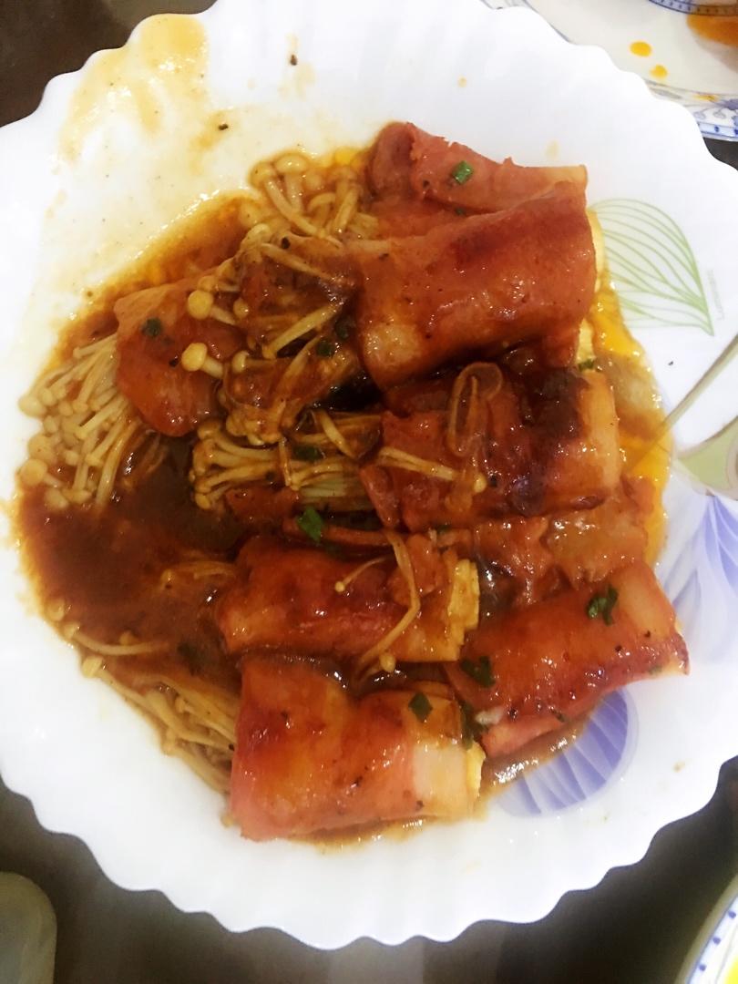 金针菇培根卷