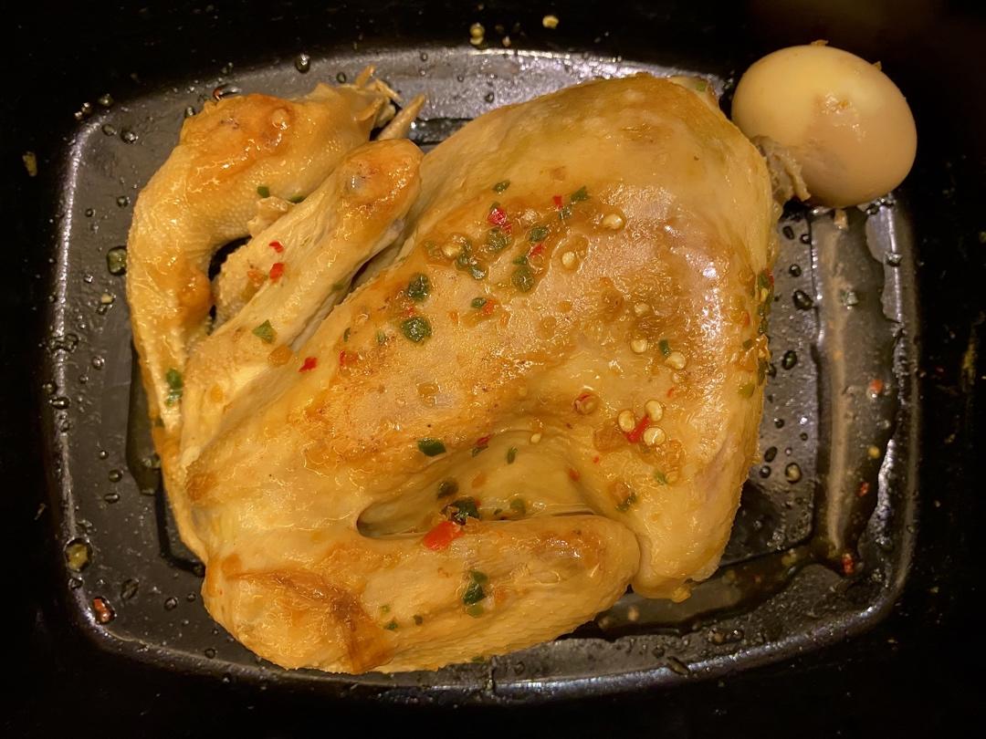 电饭锅简易版：盐焗手撕鸡