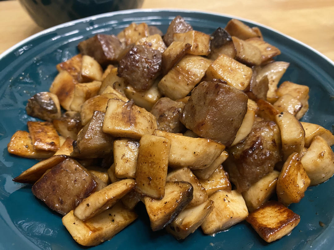 黑胡椒杏鲍菇牛肉粒