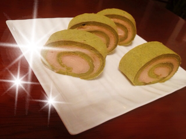 抹茶红豆蛋糕卷