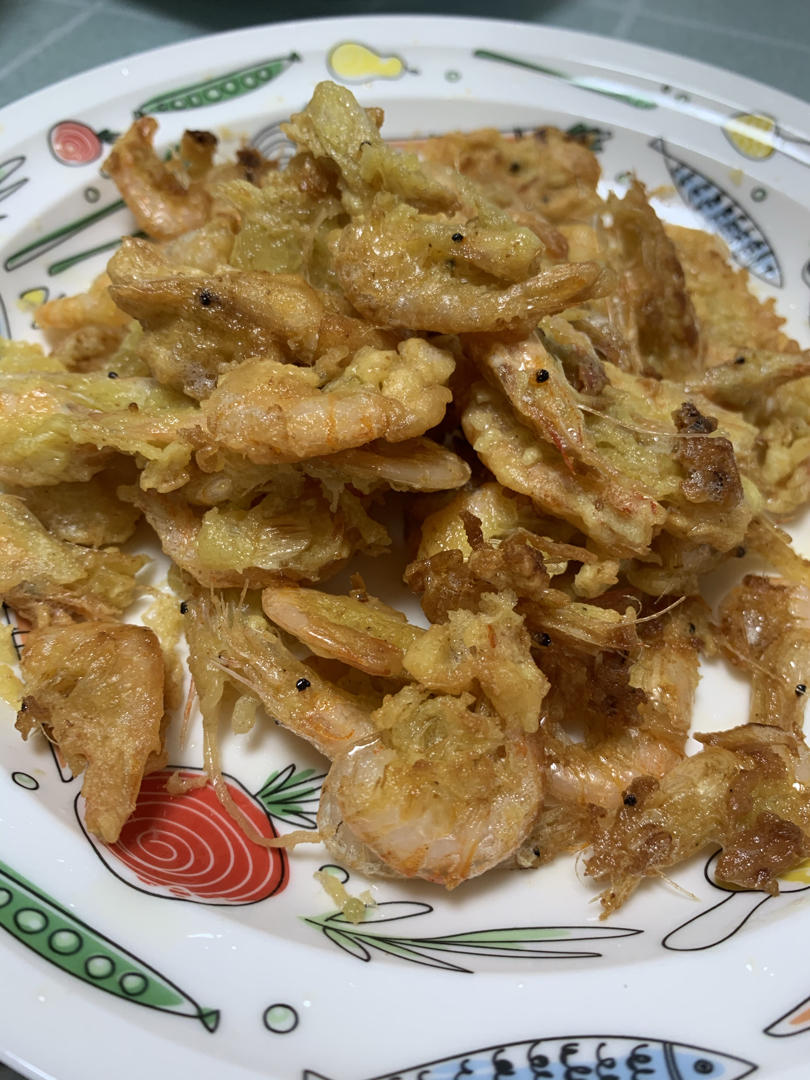 大盗贼q做的酥炸小白虾