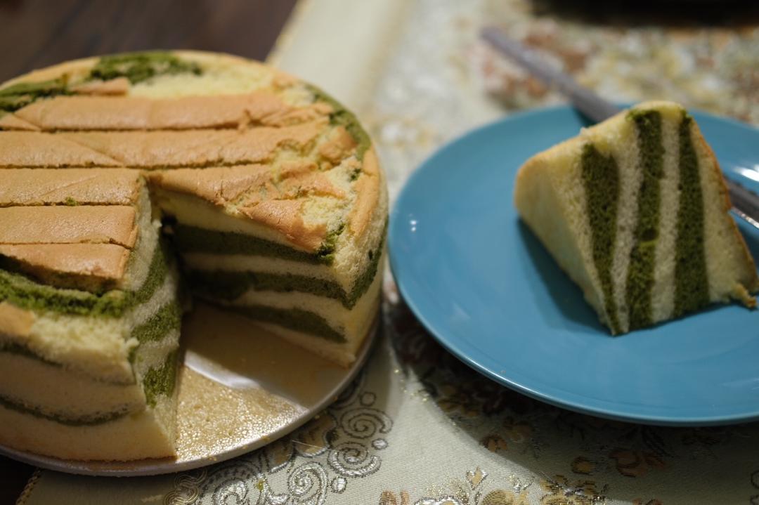 绿斑马戚风蛋糕
