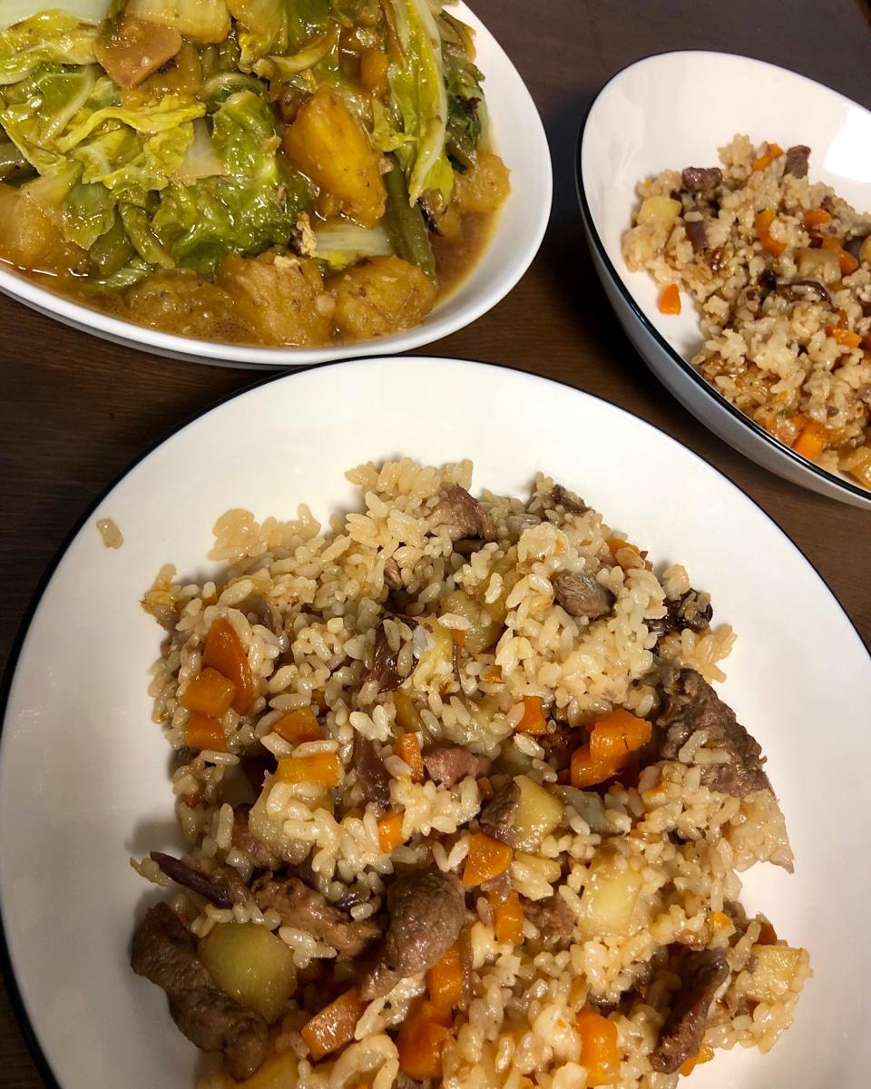 喷香羊肉焖饭