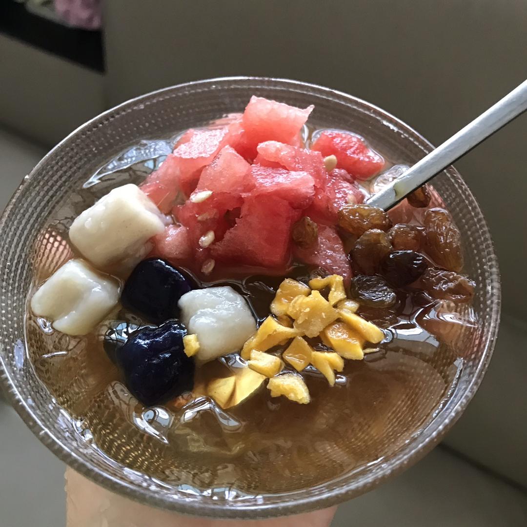 红糖桂花冰粉