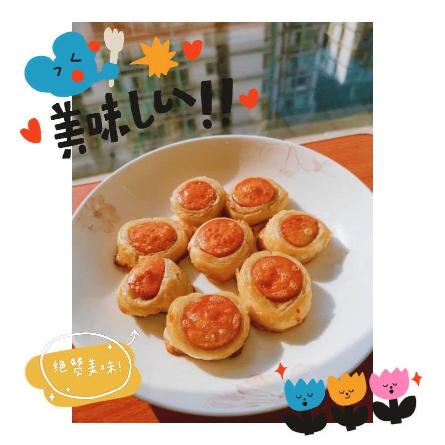 手抓饼裹香肠-烤箱版