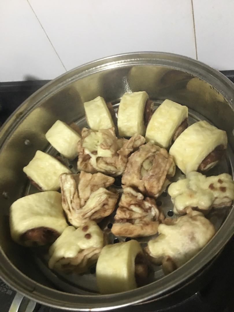 必须连吃两个的豆沙卷 面包机加自发粉的懒人做法