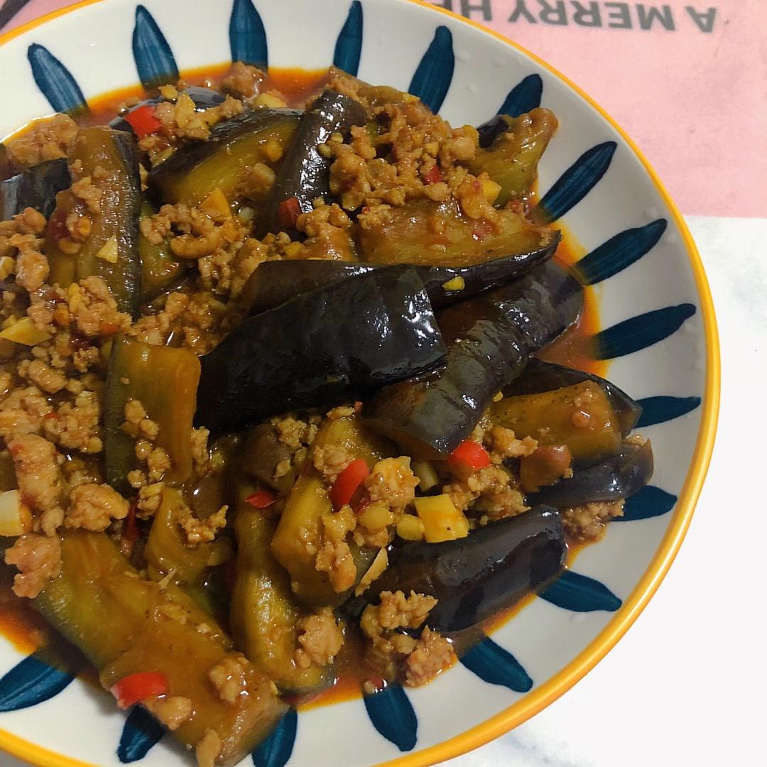 红烧肉沫茄子