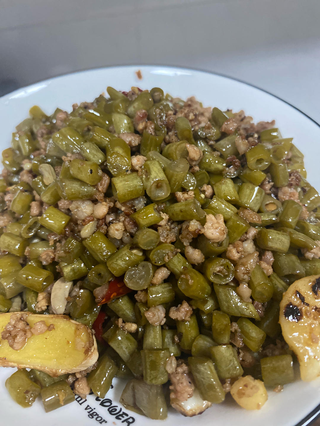 酸豇豆炒肉末