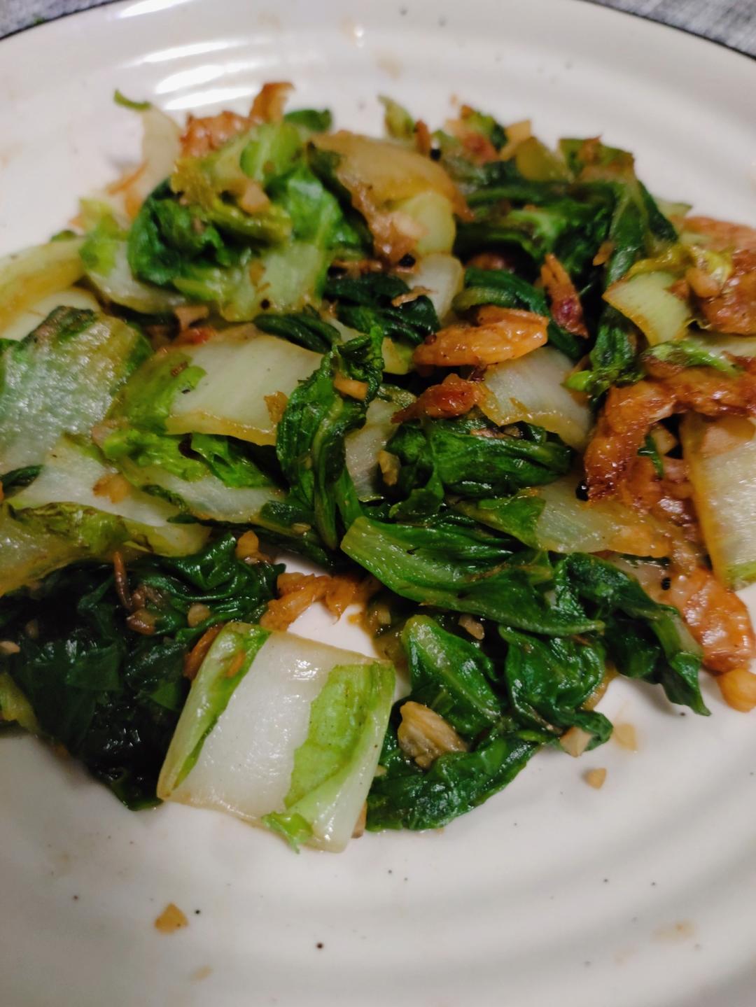 夏日清爽 虾仁奶白菜(快菜)