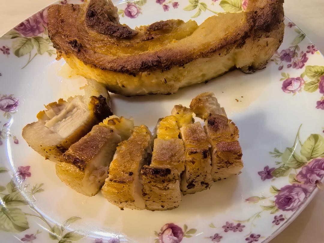 不用一滴油的水煎五花肉