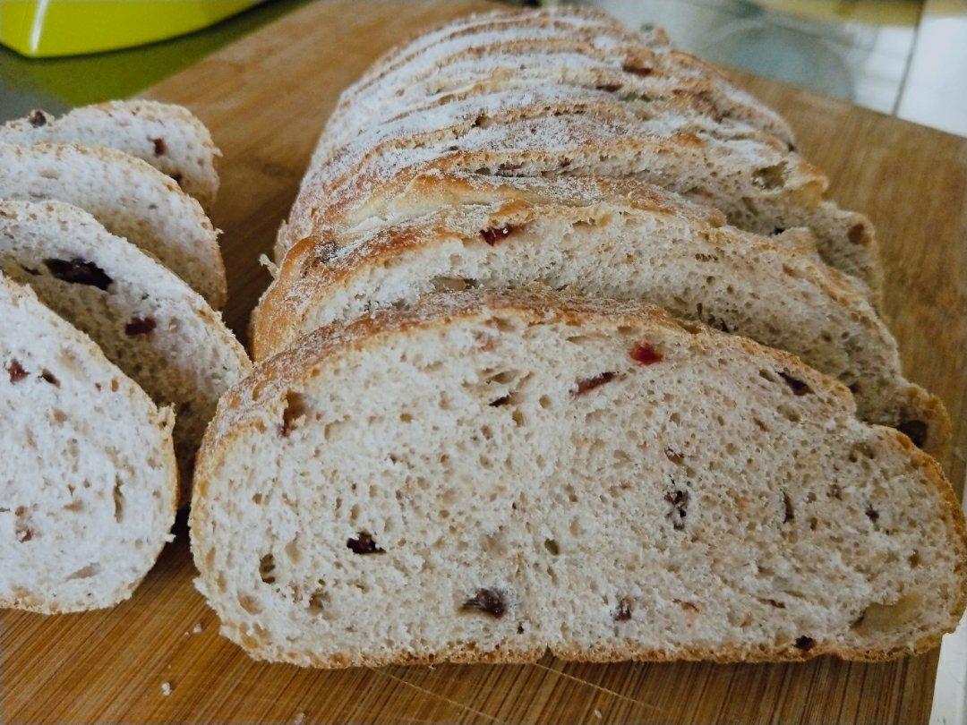 全麦蔓越莓核桃软欧包