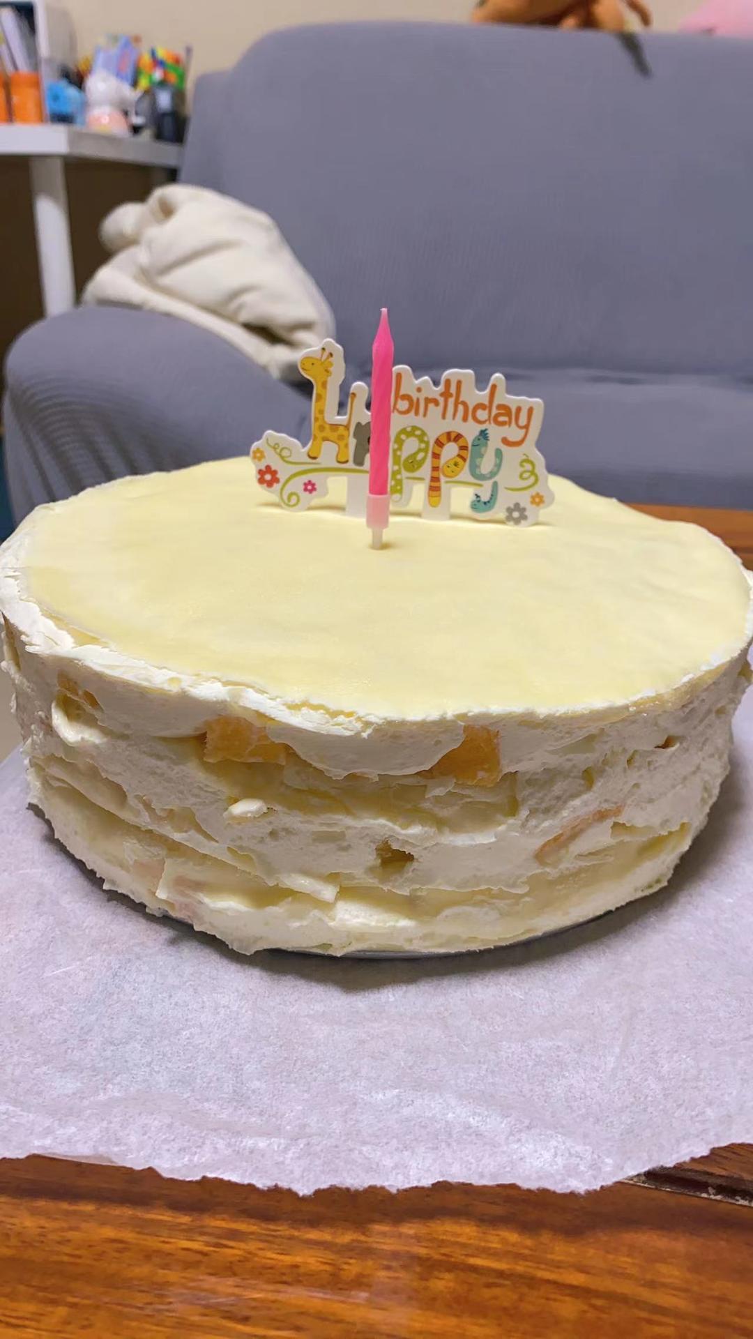 零基础做芒果千层蛋糕（8寸）