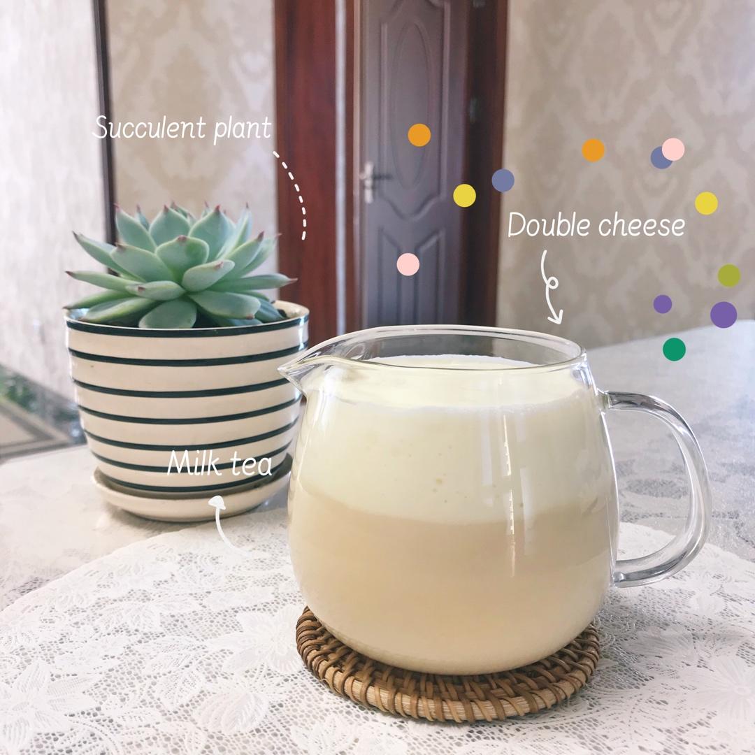 超简单的“海盐芝士奶盖”