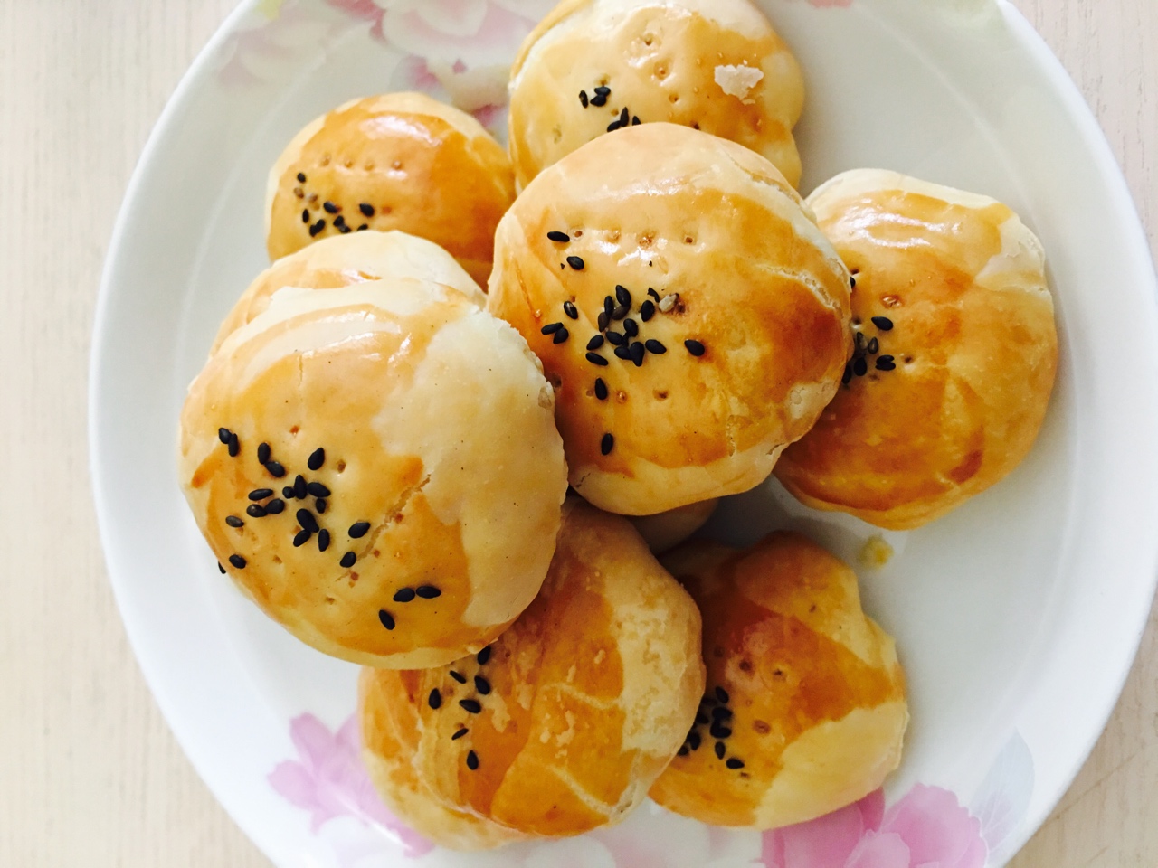 椒盐酥饼（自制椒盐芝麻馅）