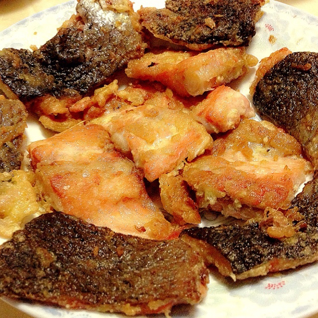 炸三文鱼皮