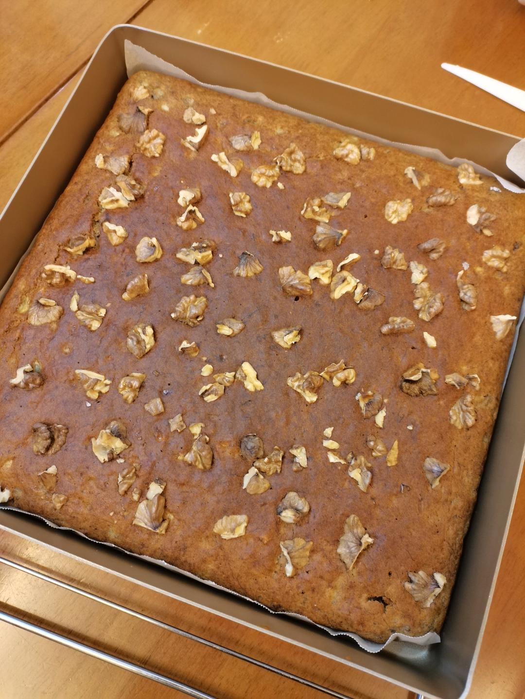 香蕉核桃蛋糕（低油少糖健康版）