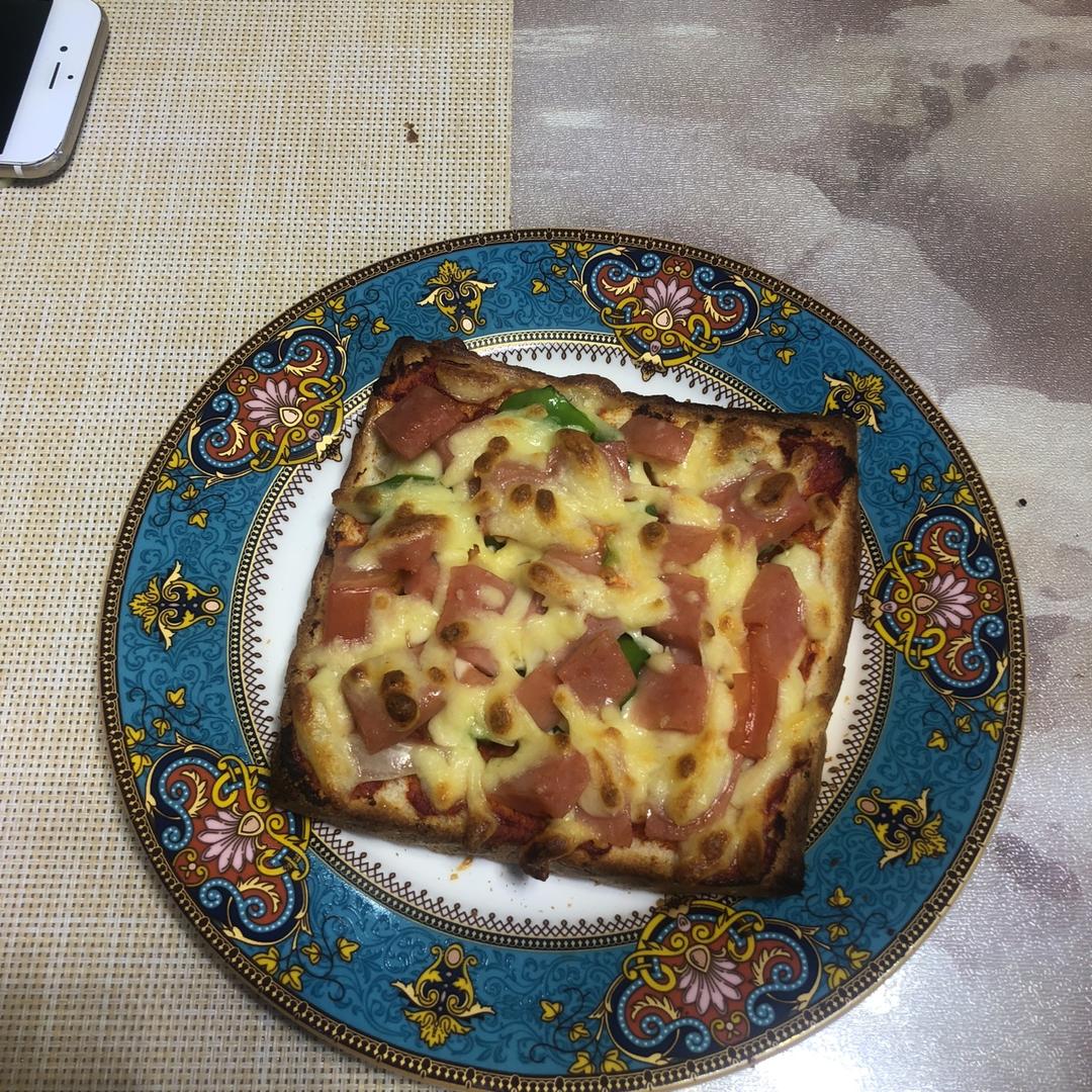 简易吐司披萨，早点夜宵