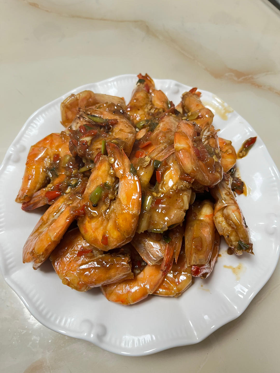 红烧基围虾（辣版）