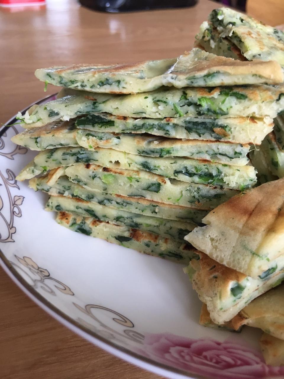 菠菜鸡蛋饼