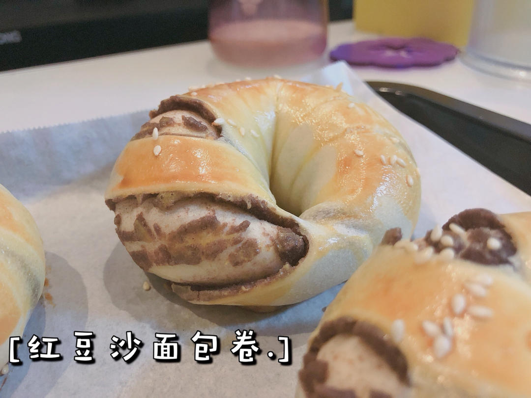 红豆沙面包卷