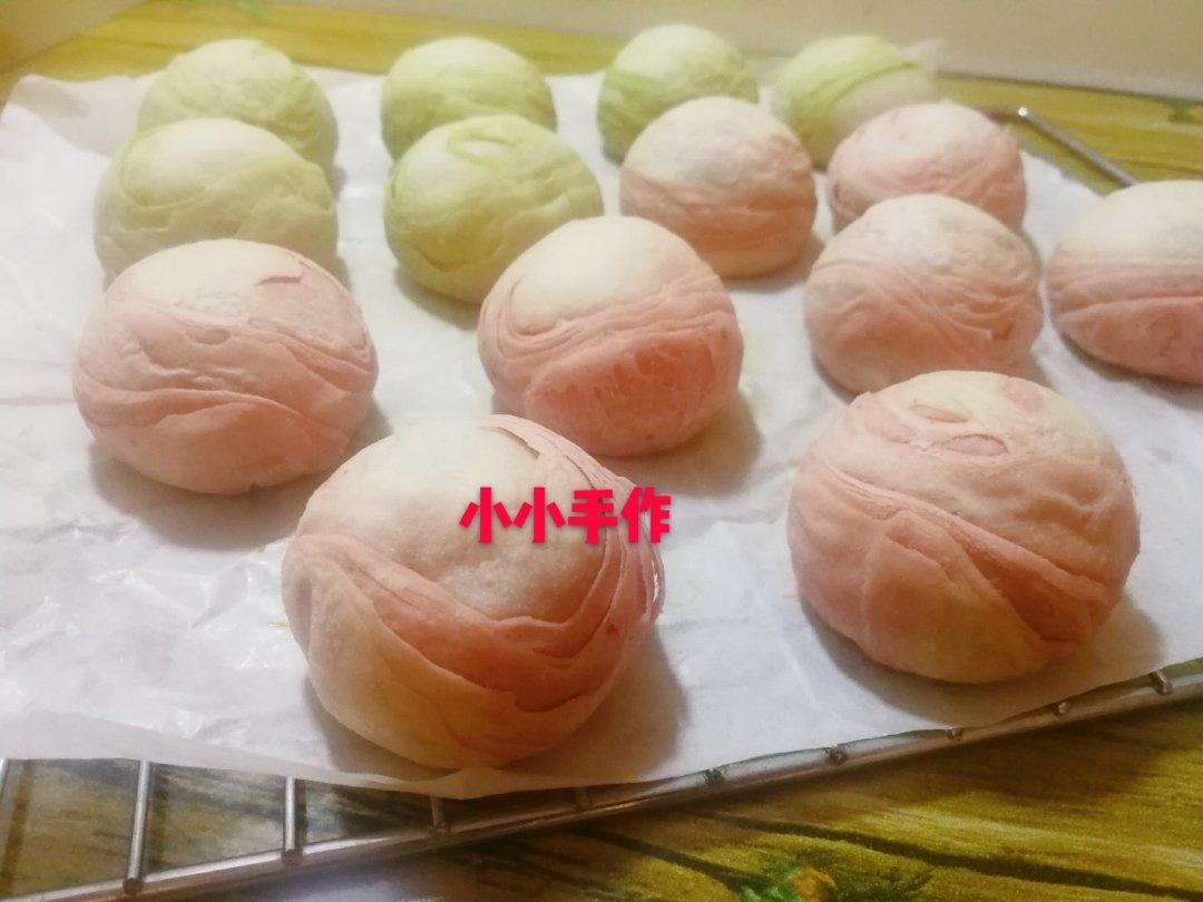抹茶酥蛋黄酥，附手工揉面方法，详细步骤，新手易学