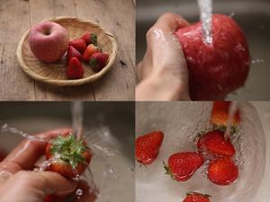 苹果草莓果肉酱的做法 步骤1