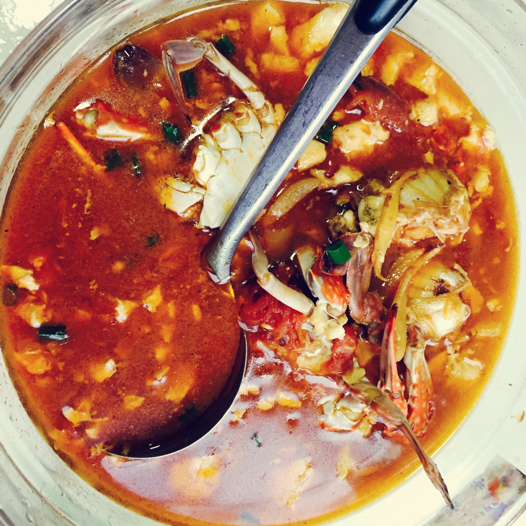 蕃茄梭子蟹豆腐煲