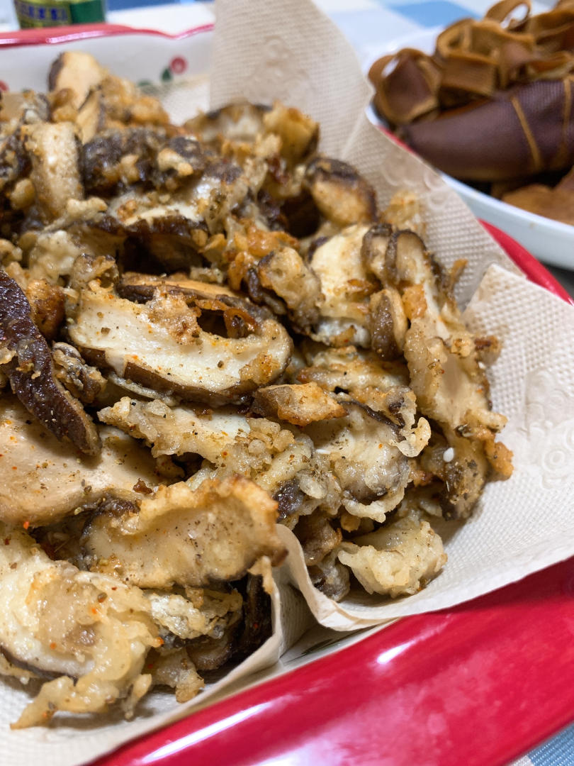 堪比烧烤的炸香菇
