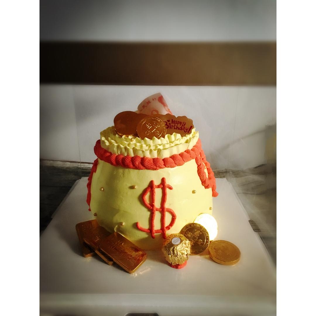 异形蛋糕钱袋生日蛋糕（福袋生日蛋糕）