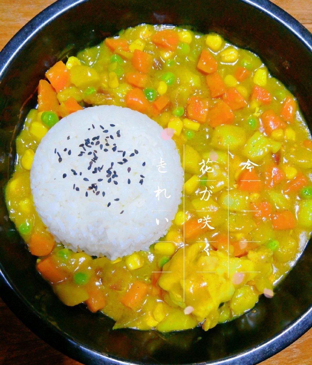 鸡腿咖喱饭
