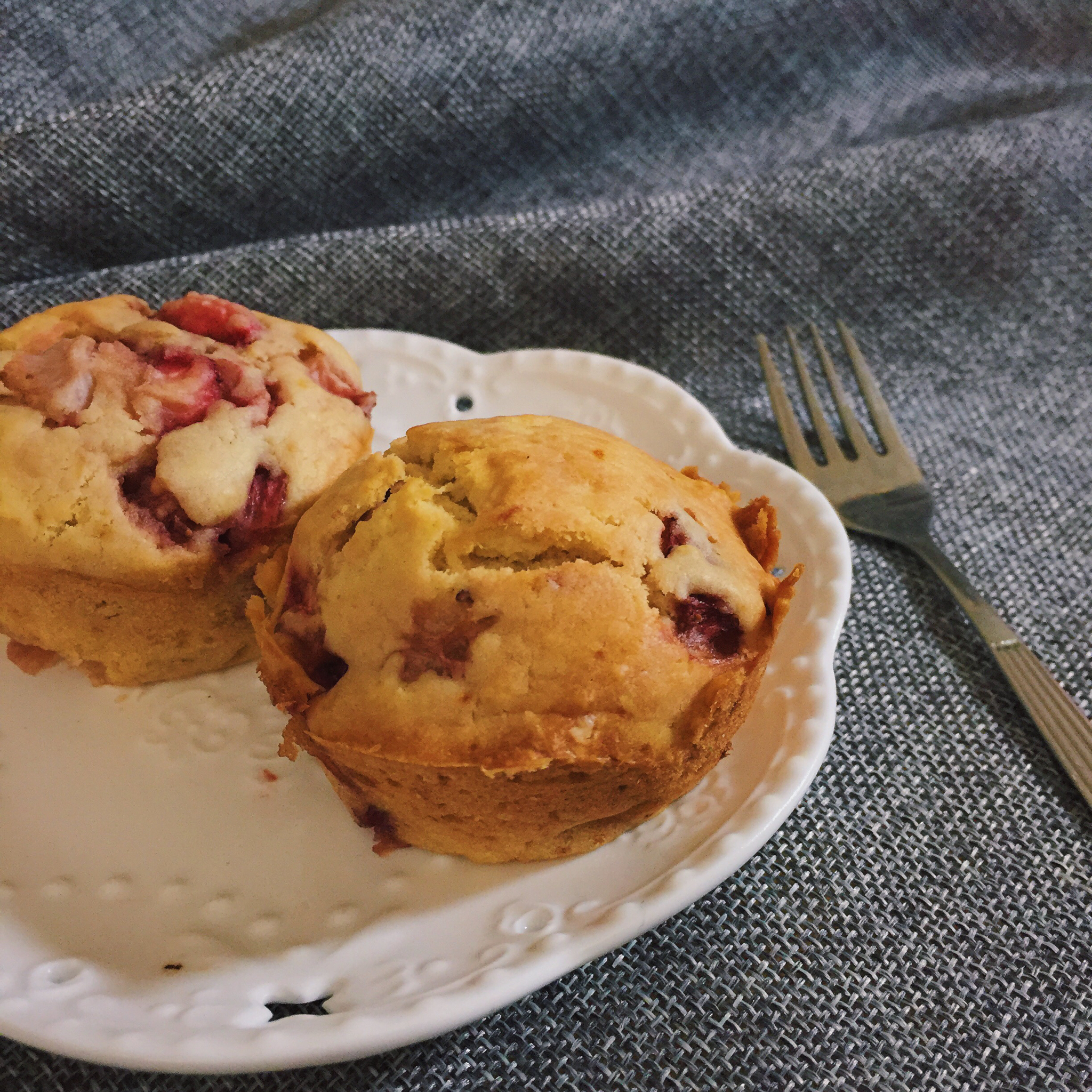 鲜草莓奶油酥饼马芬<Strawberry Shortcake Muffin>