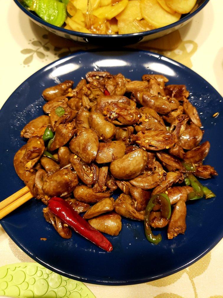 爆炒鸡心（孜然版）