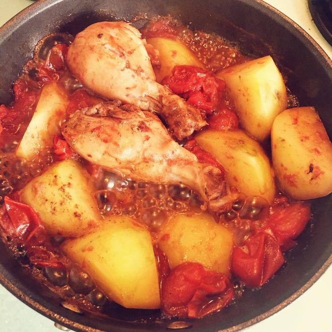 番茄土豆炖大鸡腿的做法