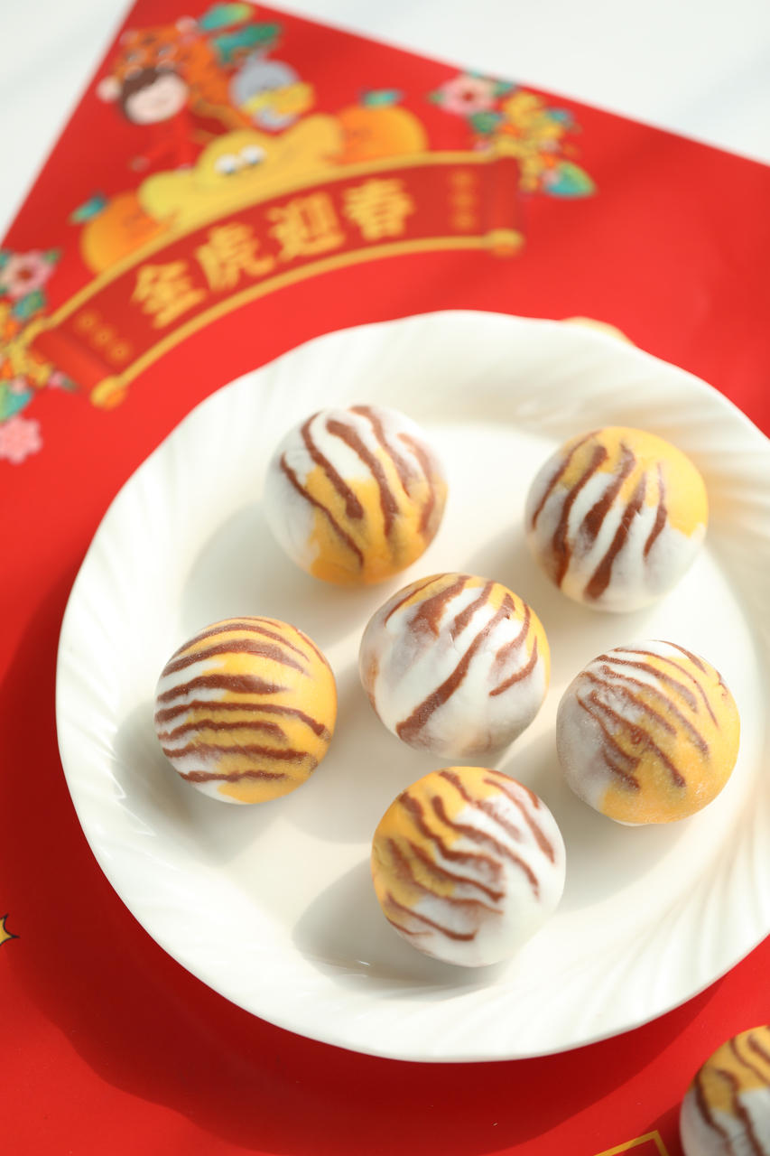 虎虎生威～虎纹汤圆
