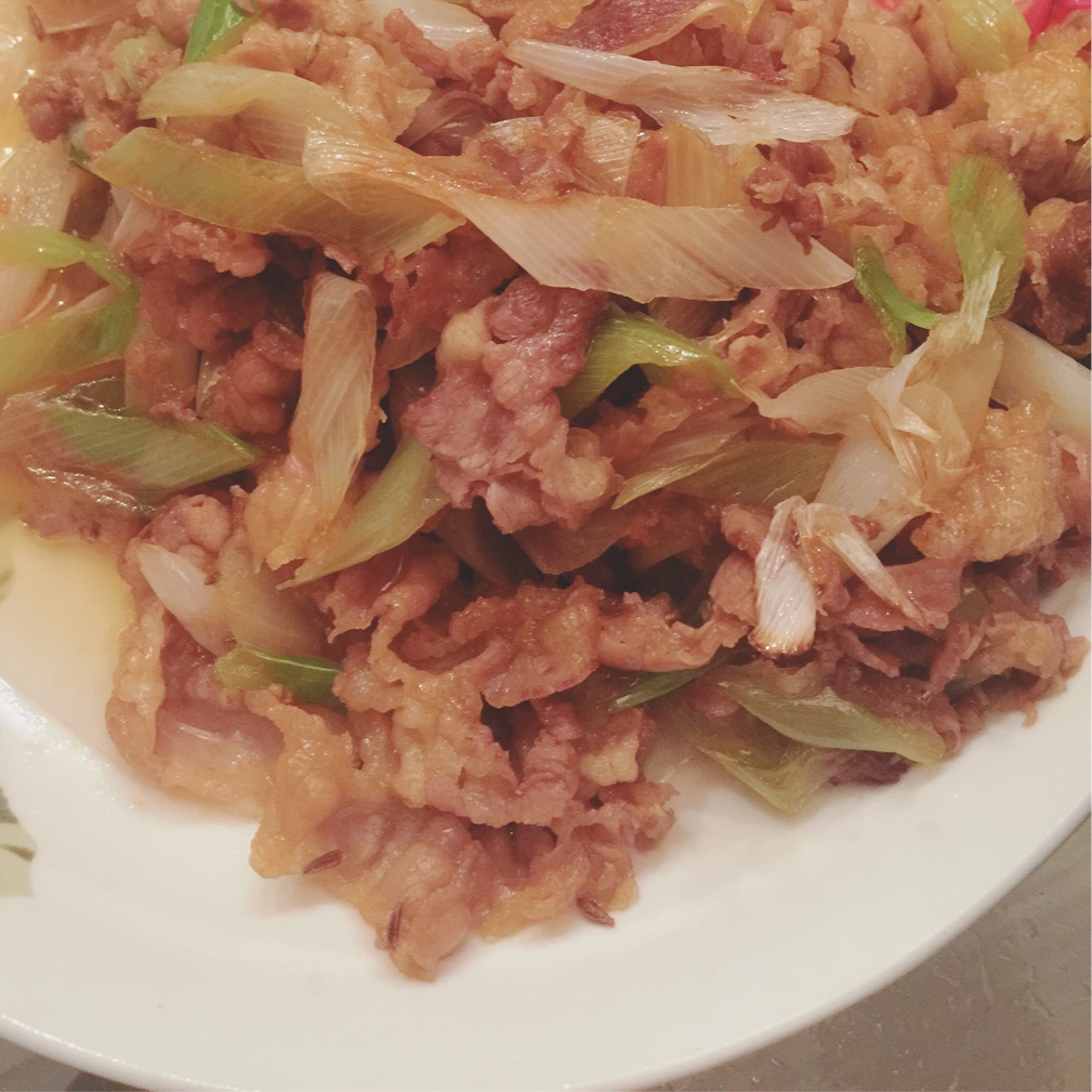 大葱炒肥牛