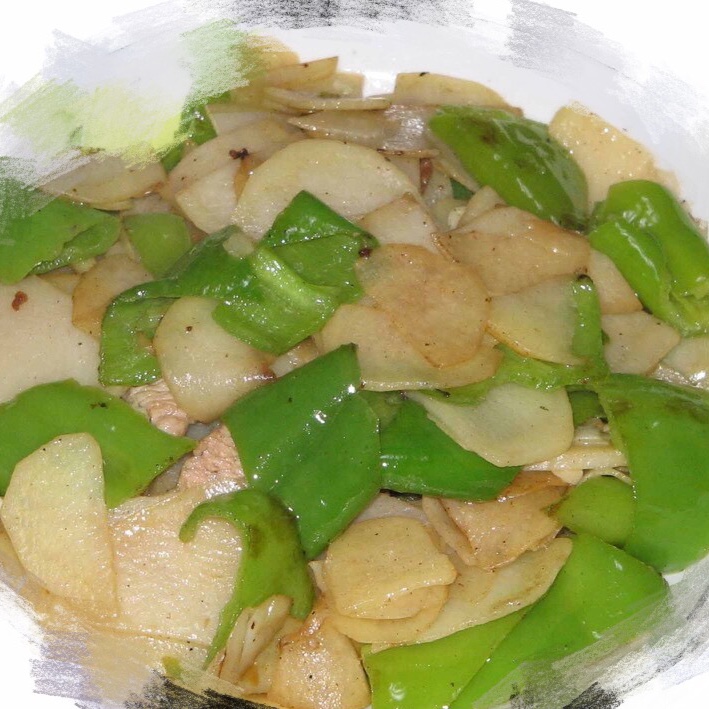 青椒炒土豆片