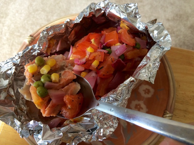 锡纸烤三文鱼  （Salmon Baked in Foil）