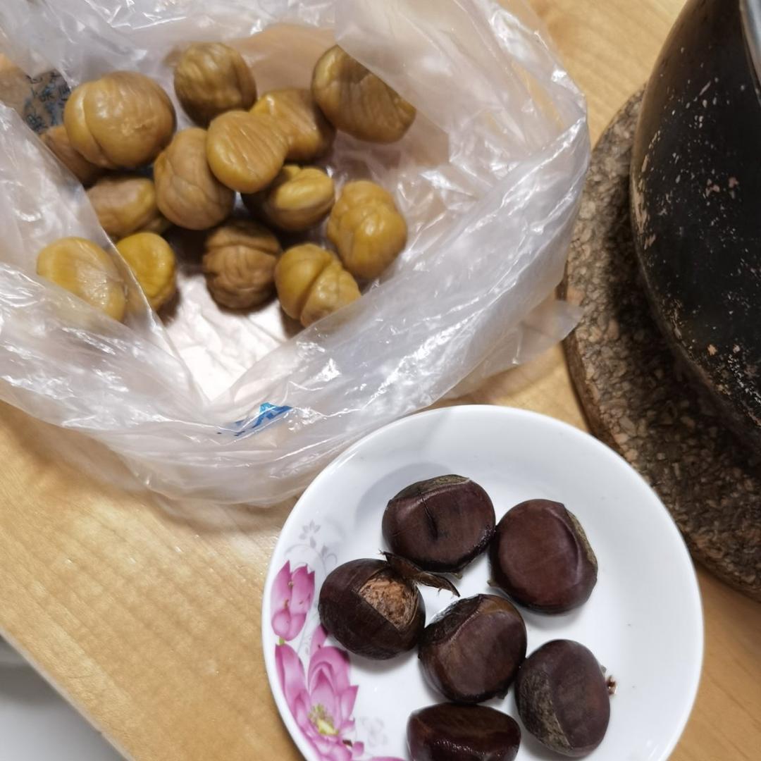 简单的栗子去壳及保存法