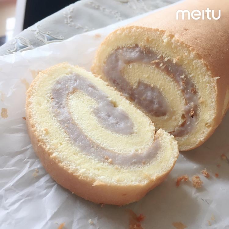 几分甜香芋奶冻卷/卷不裂配方+新鲜香芋奶油+入口即化奶冻/烘焙视频蛋糕篇7「薄卷」