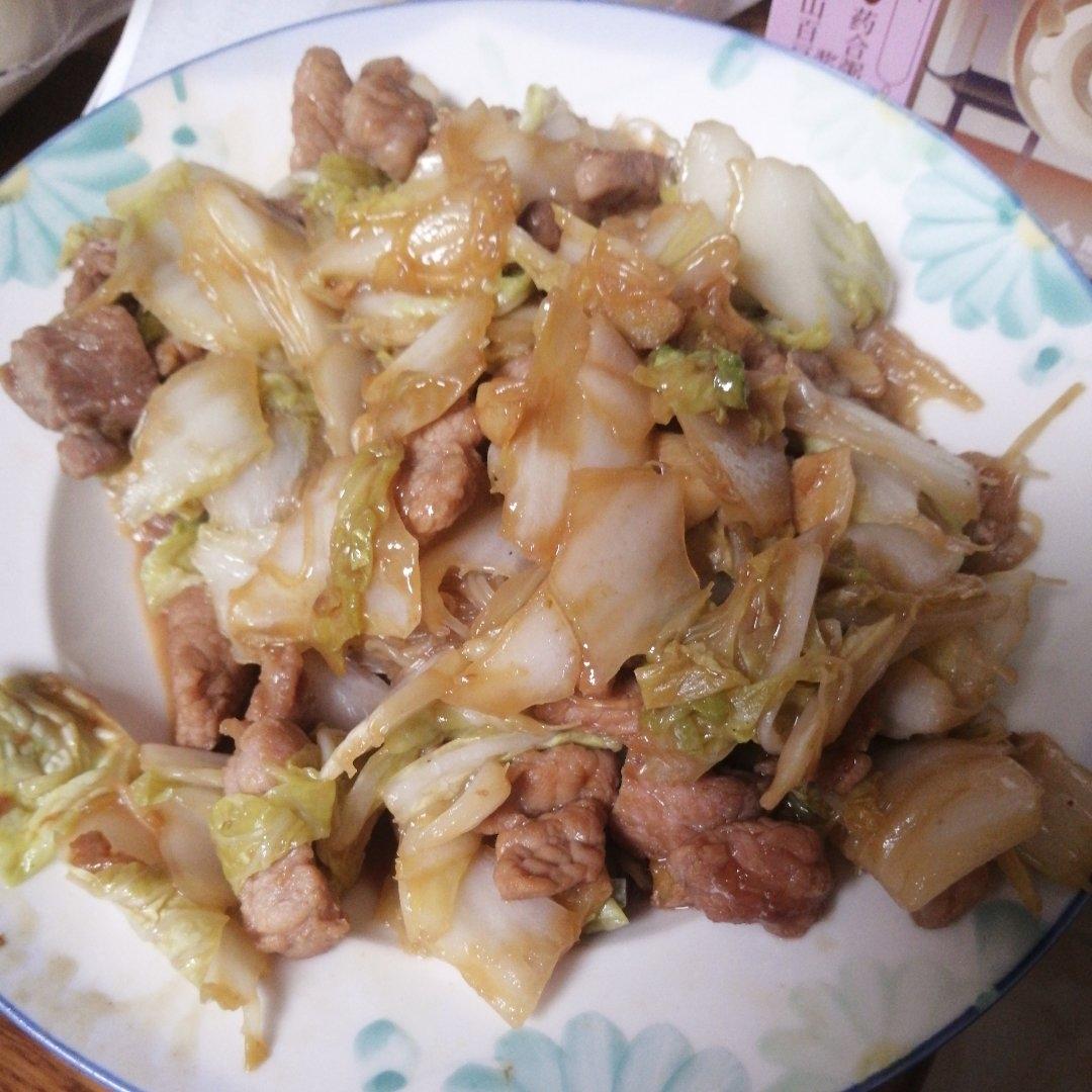 白菜粉丝炒肉末
