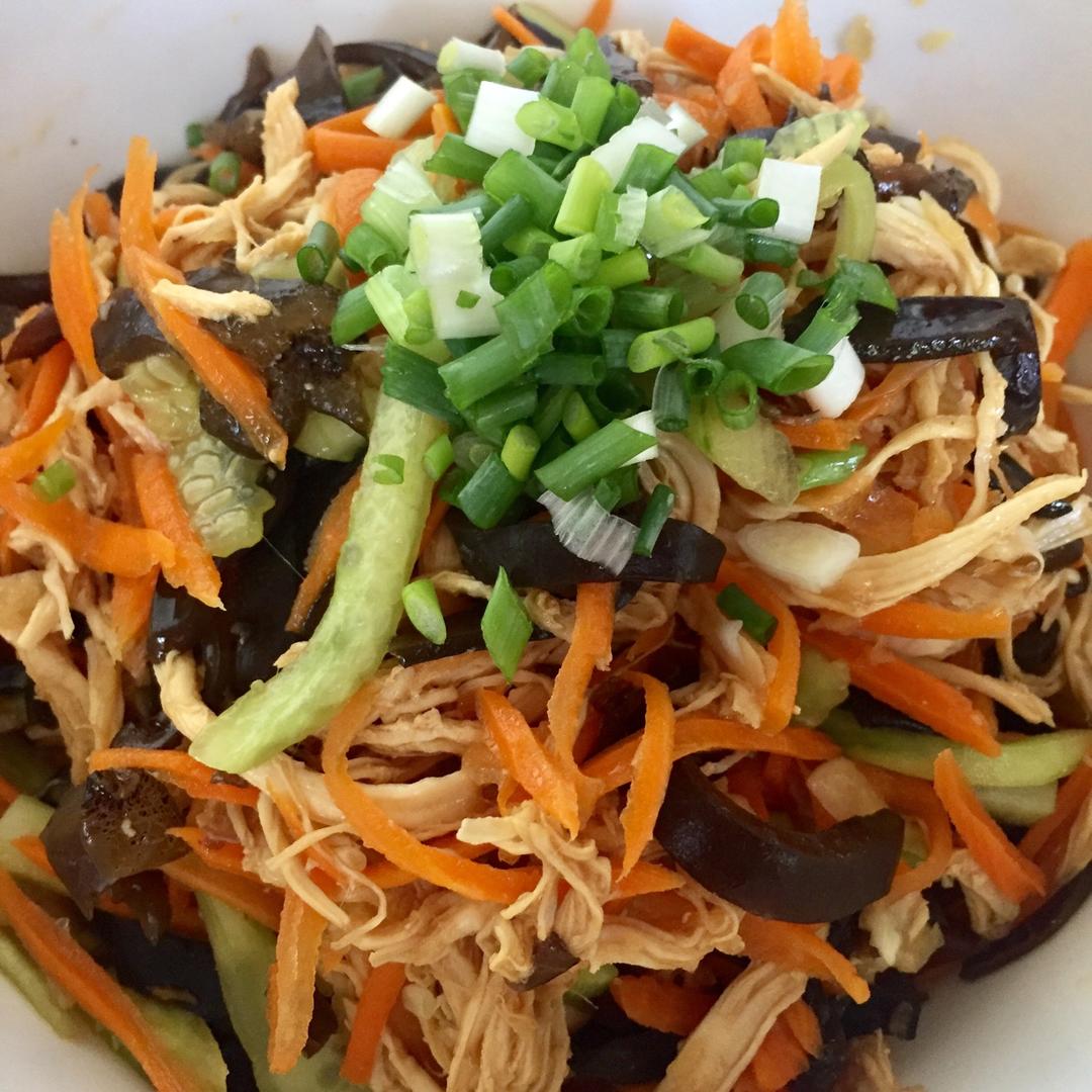 减脂健身｜凉拌手撕鸡丝（香辣&麻油版）