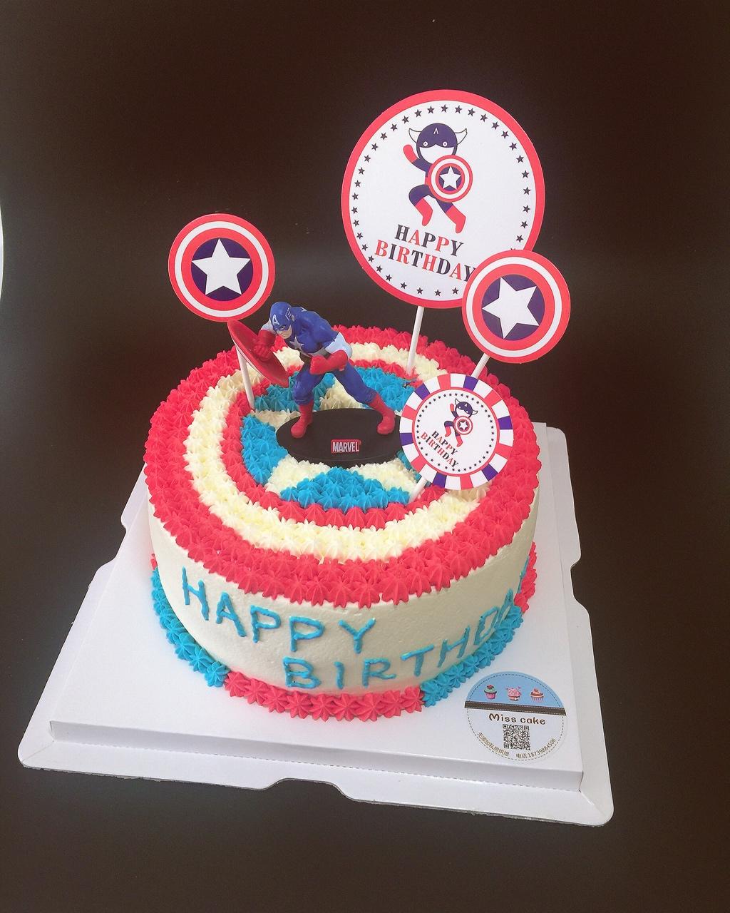 美国队长慕斯蛋糕