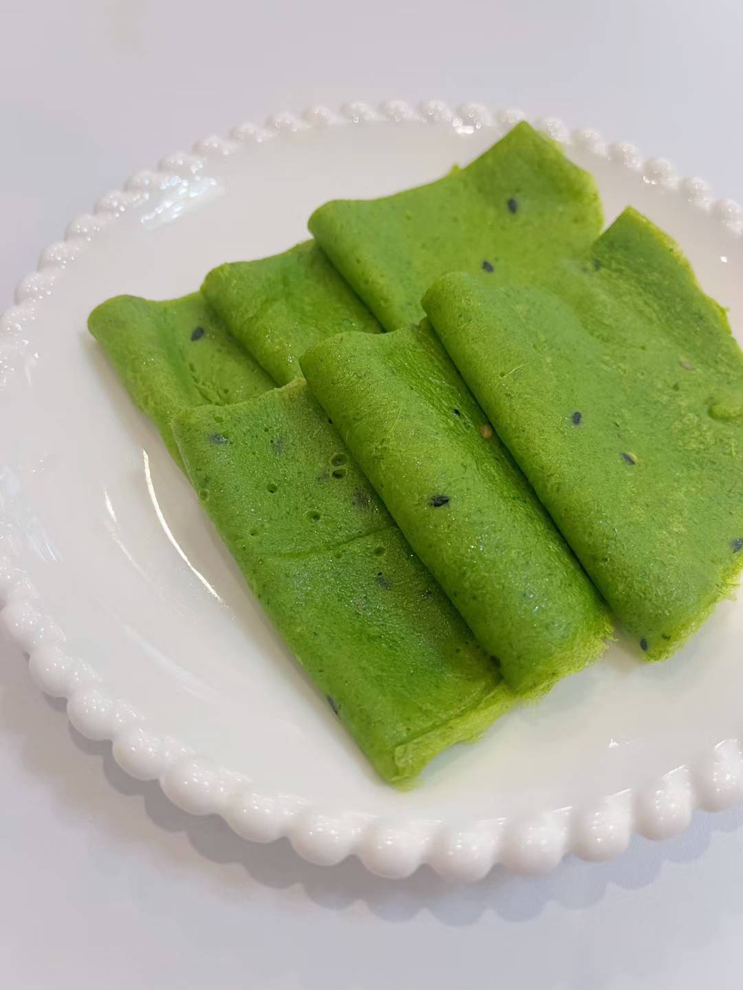 菠菜汁‎鸡蛋饼 9M+