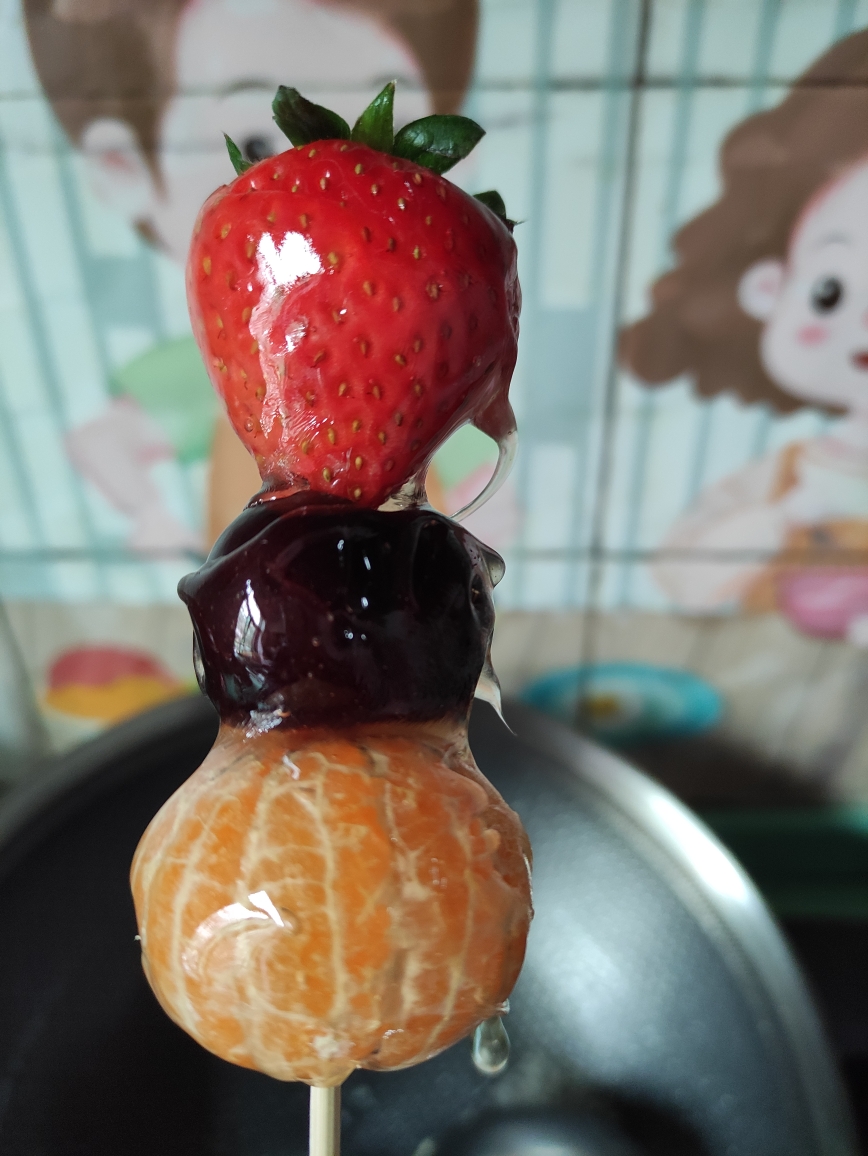冰糖葫芦（草莓车厘子）的做法