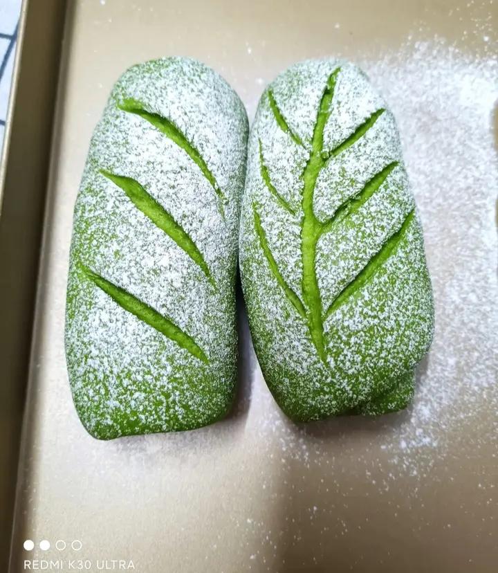 抹茶和蜜豆要在一起，小清新抹茶蜜豆欧包